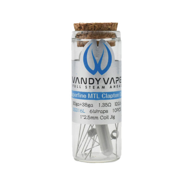 Vandy Vape Superfine MTL Fused Clapton Coils KA1 - Ni80 - SS316L (10 , 3,99