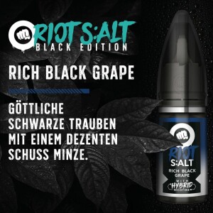 Riot Salt - Black Edition - Hybrid Nic Salt Liquid 10ml...