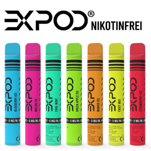 EXPOD - Einweg POD E-Zigarette - 0mg Nikotinfrei
